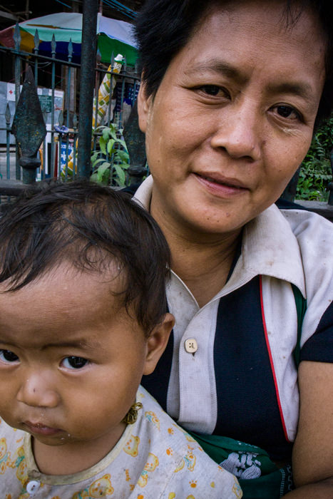 Grandmother and baby