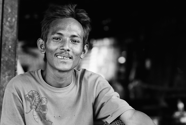 Man Wearing A Snake-printed T-shirt (Myanmar)