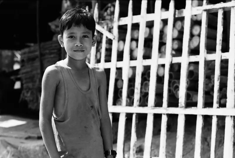 穏やかな顔付きの男の子