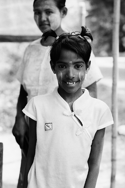 Girl Painted Her Face Thanaka Smiled (Myanmar)