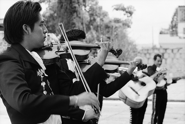 Mariachi in front of church