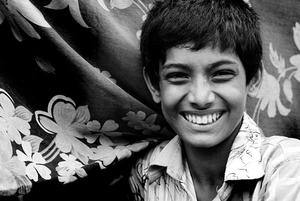 Boy laughing