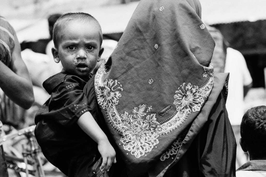 Boy attracted by camera