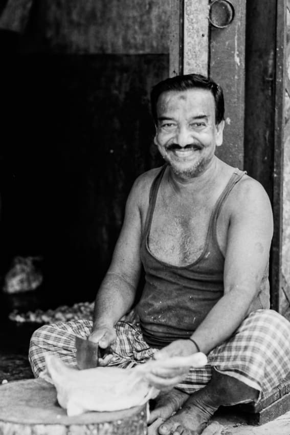 Smile of butcher