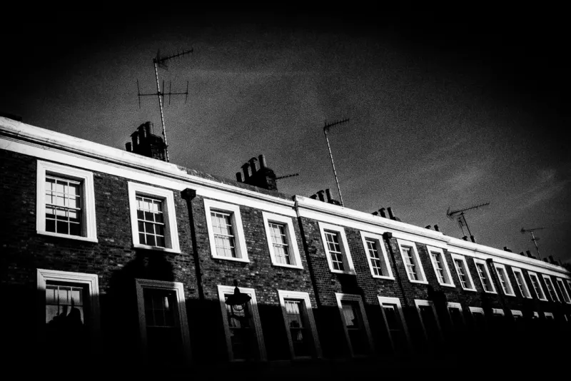 Shadow falling down on apartment