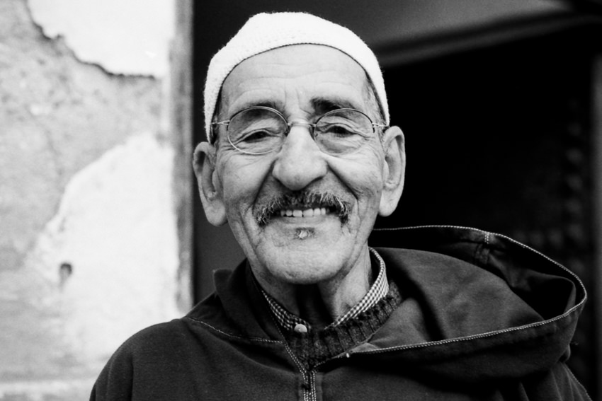 Bespectacled old man