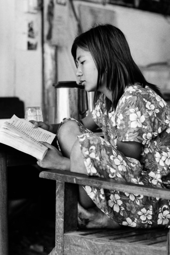 Girl reading book