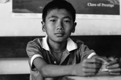 Blank-faced boy