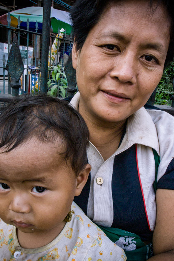 Grandmother and baby
