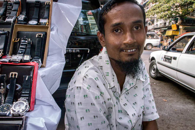 Man selling watches