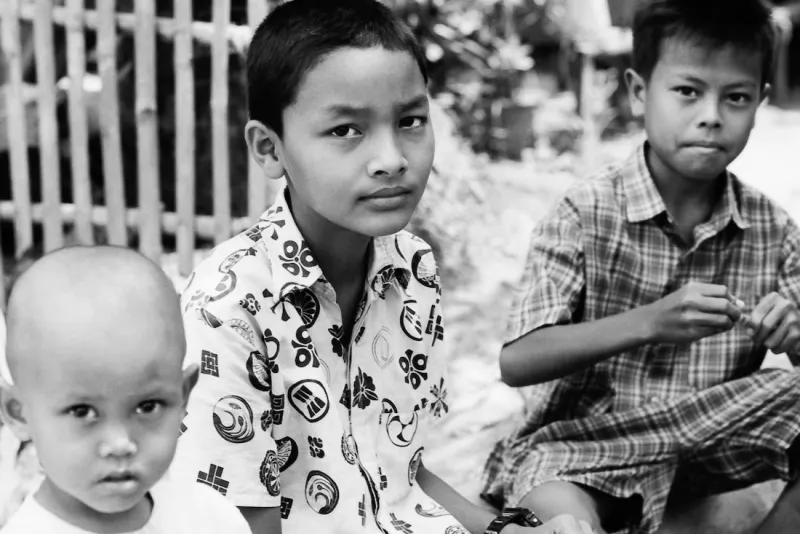 一緒に座っていた男の子