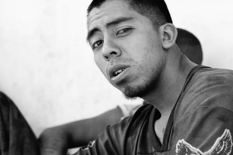 Stubble-faced young man