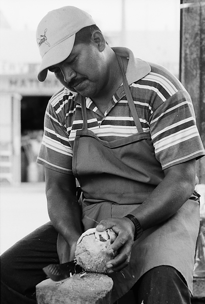 Man Cut Coconut (Mexico)