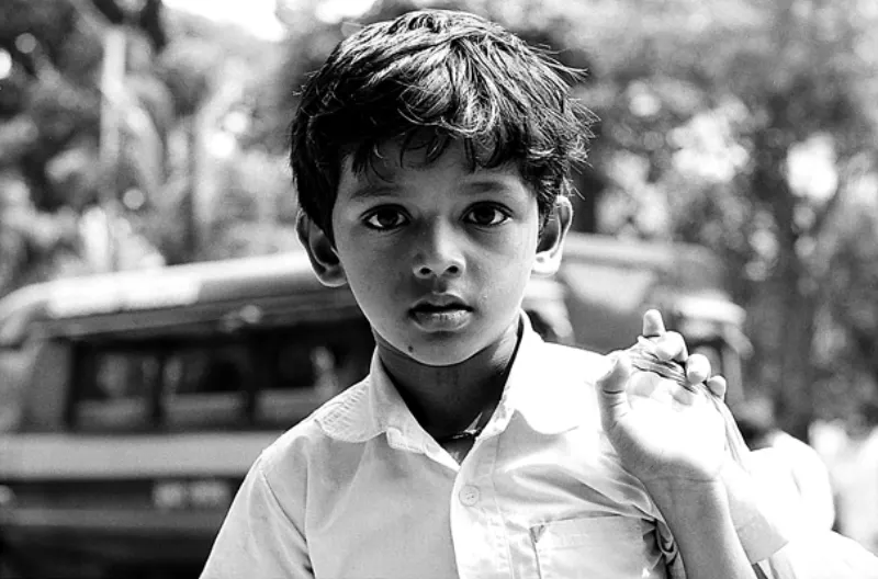 放心状態になった男の子