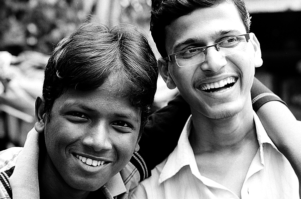 Two Laughing Young Men (India)
