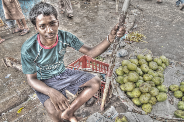 Boy Selling Mangoes (India)