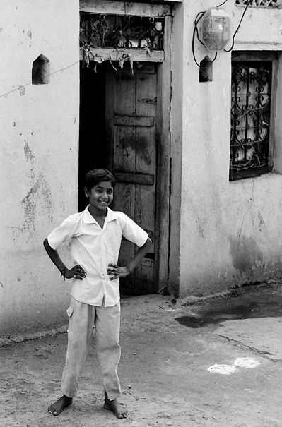 Smiling Shoeless Boy (India)