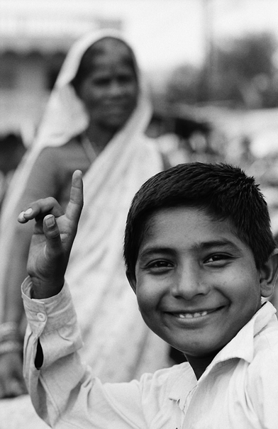 Boy Posed Cheerfully (India)