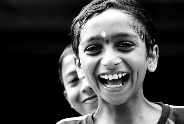 Laughing Boy With A Bindi (India)