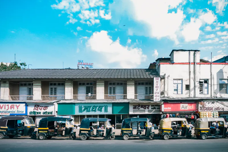 Line of auto rickshaw