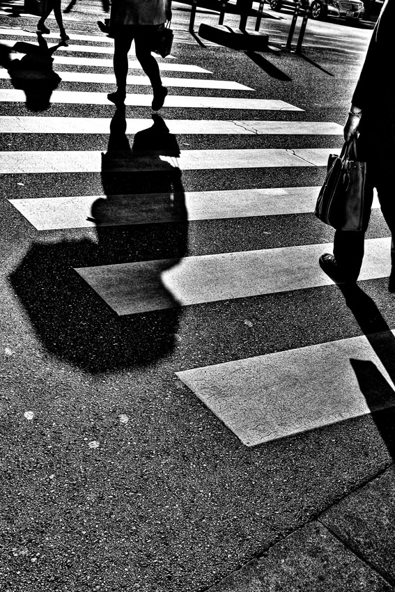 Shadows of pedestrians