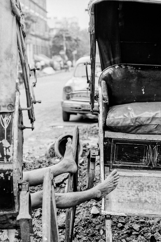 Legs of rickshaw wallah