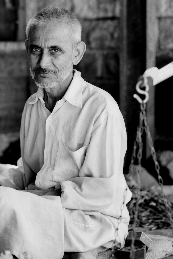 Man sitting calmly