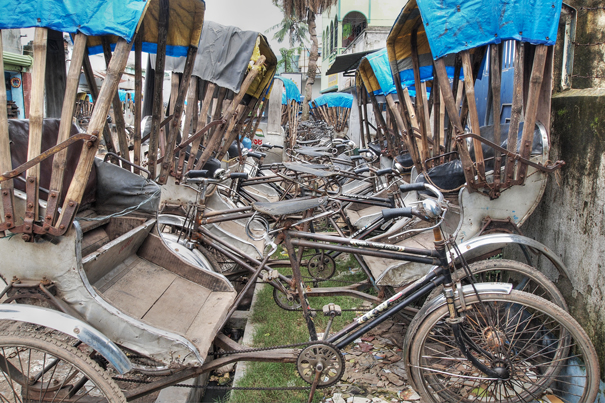 Parking Lot Of Cycle Rickshaw (India)