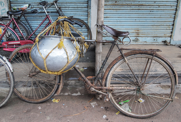 Bicycle With A Container (India)
