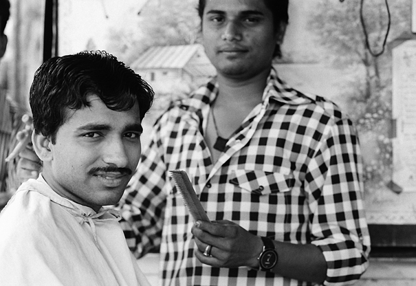 Men in barber