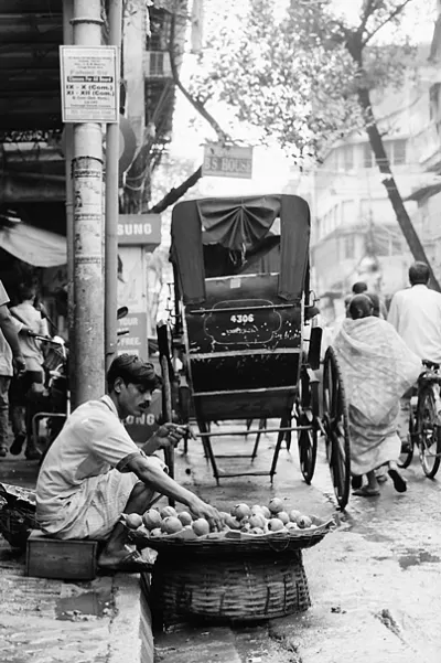 Fruit seller by roadside