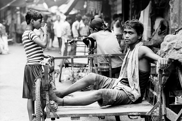 Man Was Relaxing On The Luggage Carrier (India)