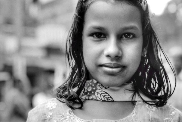 Girl Wearing A Sari (Bangladesh)