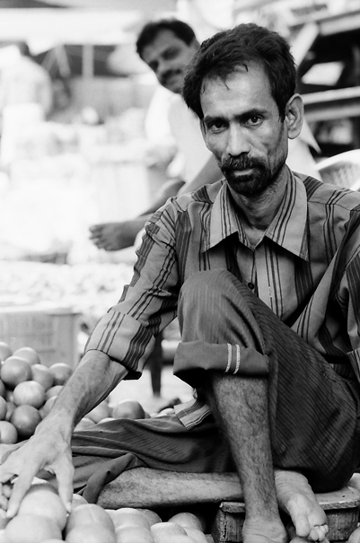 Grumpy Look Beside Fruits (India)