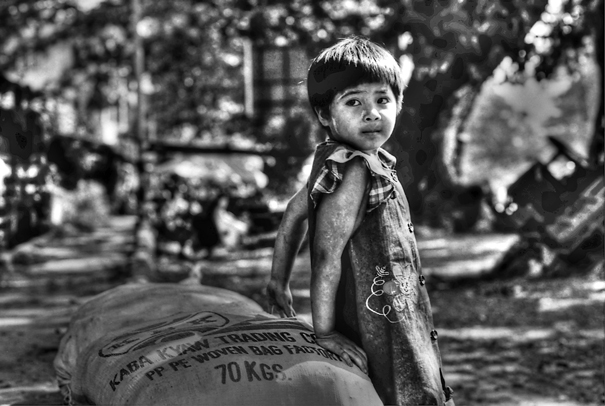 Girl By A Hemp Sack (Myanmar)