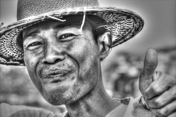 Man Wearing A Hat Thumbed Up (Myanmar)