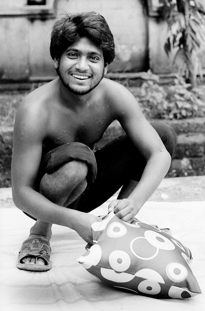 Smiling Man Was Just Working (India)