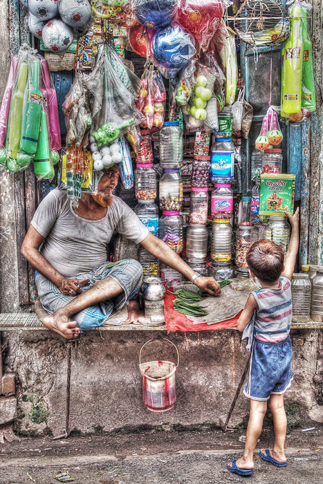 Boy in toy store