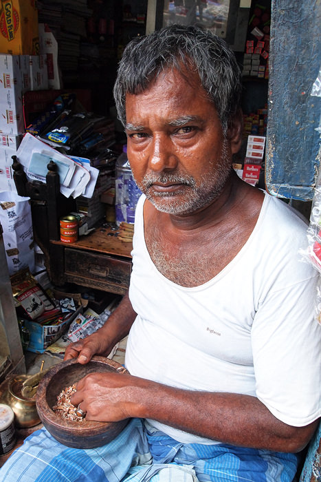 tobacconist with gray hair