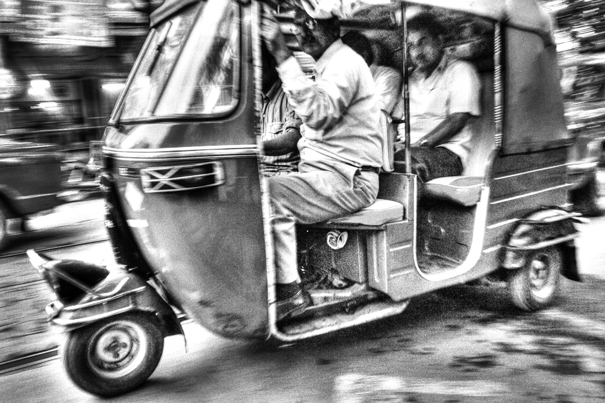 Speeding Auto Rickshaw (India)