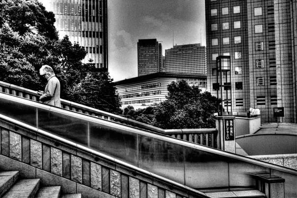 Escalator Beside The Stairway (Tokyo)
