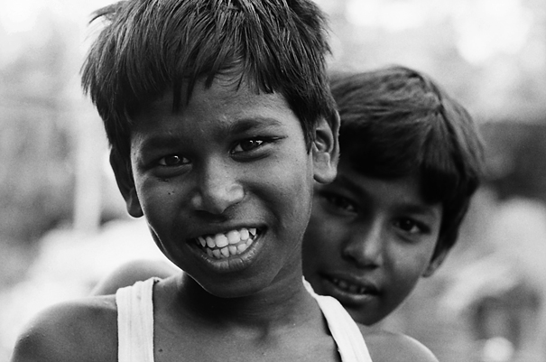 Two Boys Stood Tandem (India)