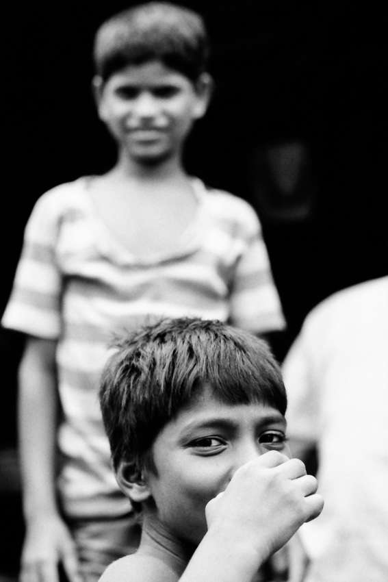 Boy drinking water