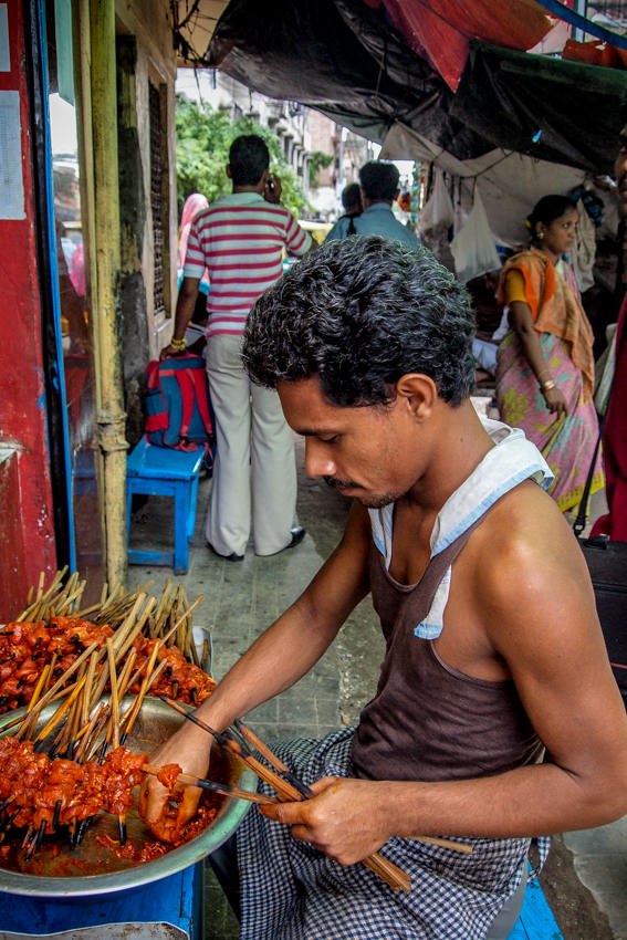 Man making Kebab