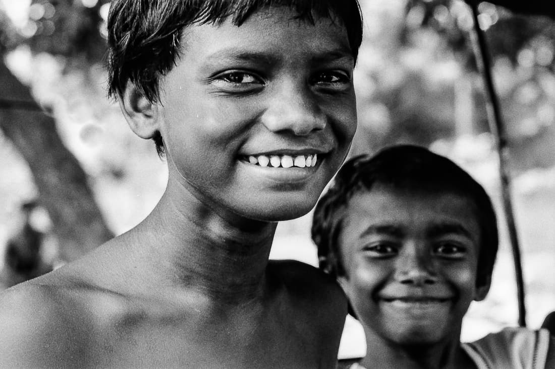 Boy grinning