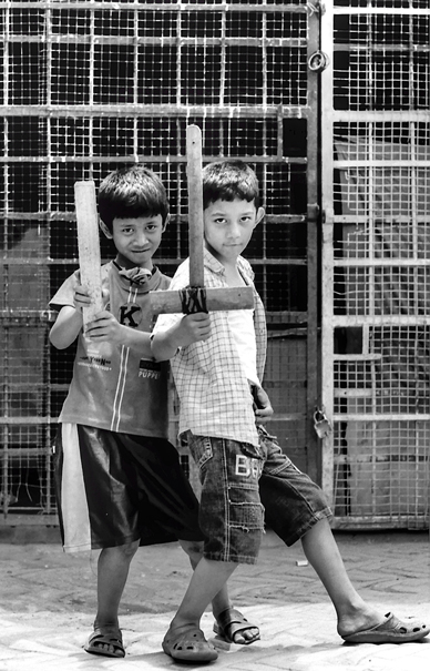 Two Boys With Bats (Nepal)
