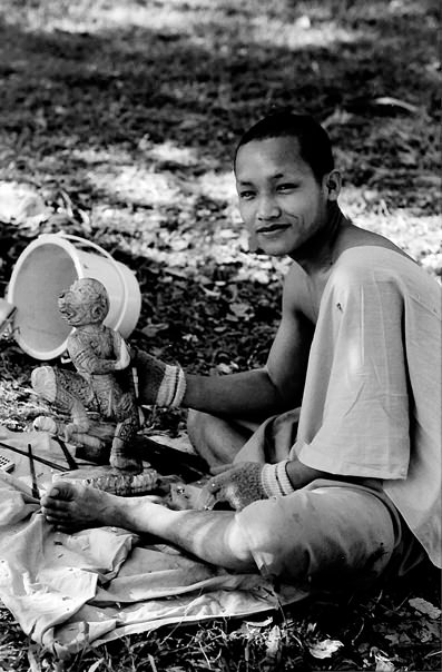 Carving Monk (Laos)