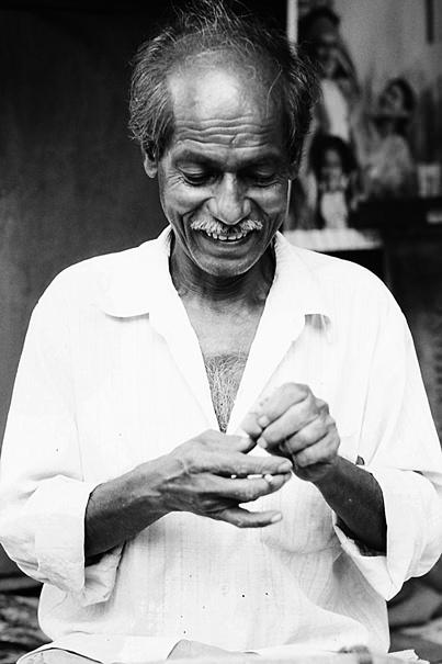 Man Watching His Own Hands (India)
