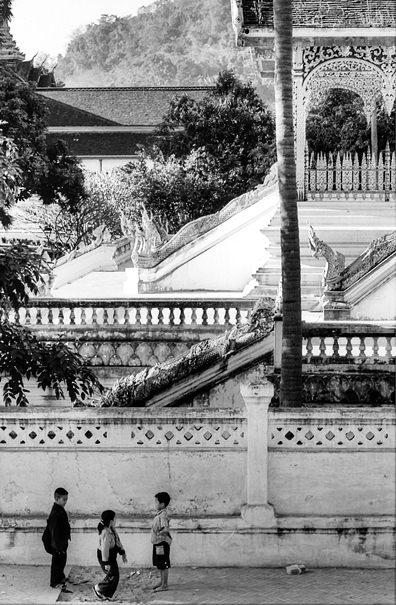 Three Kids By The Fence (Laos)