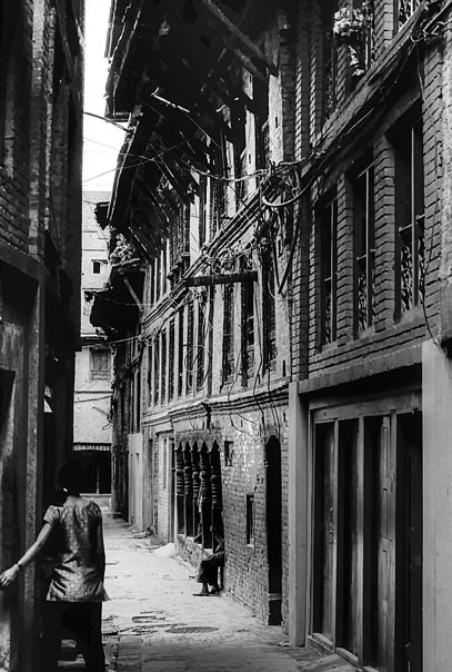 Girl Standing In The Alleyway (Nepal)